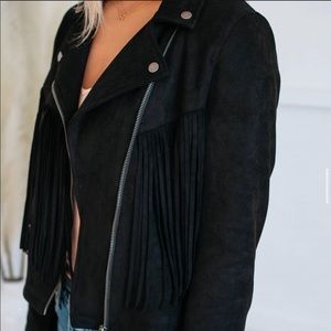 Black fringe jacket